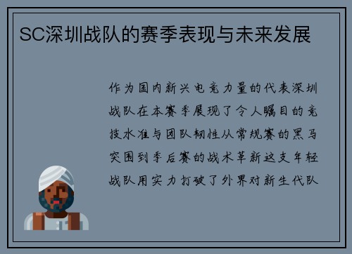 SC深圳战队的赛季表现与未来发展